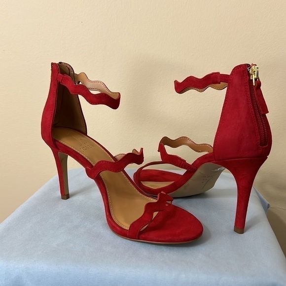 Scalloped Three-Strap J. Crew Heels - Picture 8 of 9